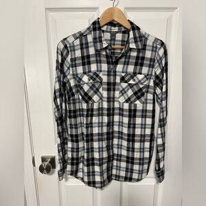 Eddie Bauer plaid button up. Size S